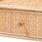 Baxton Studio Lalo Modern Bohemian Natural Brown Rattan 1-Drawer Nightstand 231-13153-ZORO - alternate 5